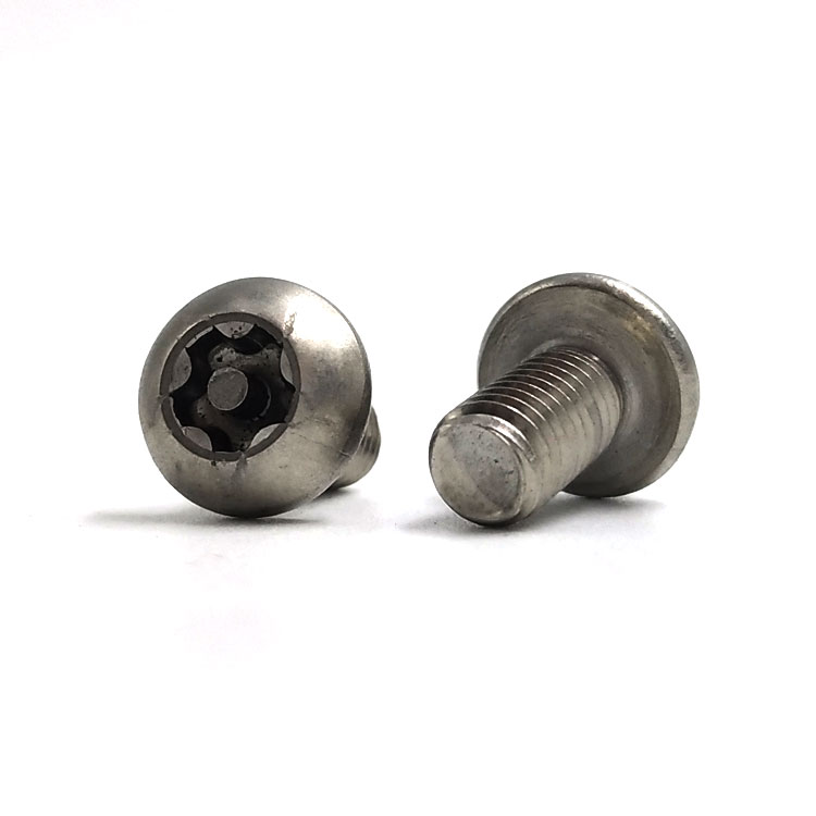 304不銹鋼盤(pán)頭梅花防盜螺絲 梅花帶柱螺絲 圓頭防盜螺釘