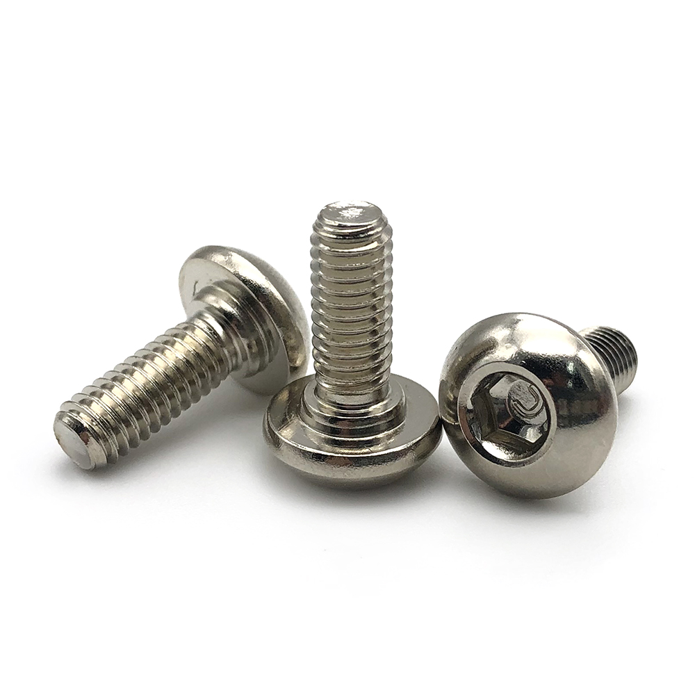 304不銹鋼盤頭螺釘圓頭蘑菇頭半圓頭內六角螺絲