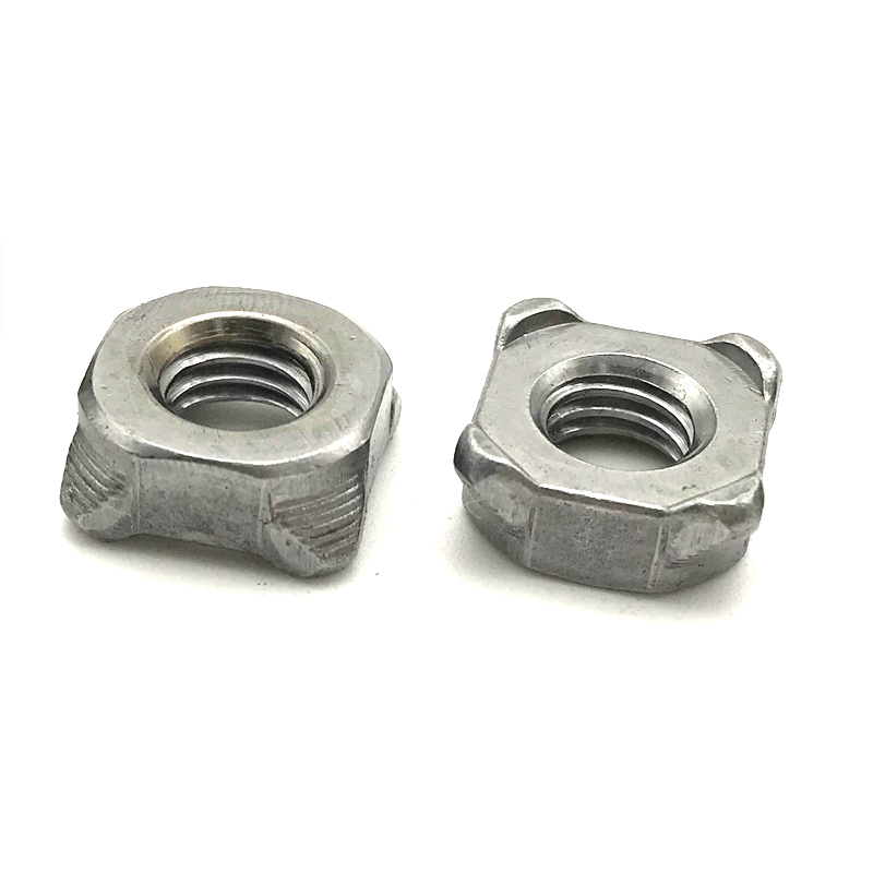 四方焊接螺帽 碳鋼本色四角電焊螺帽 方形臺階電焊螺母