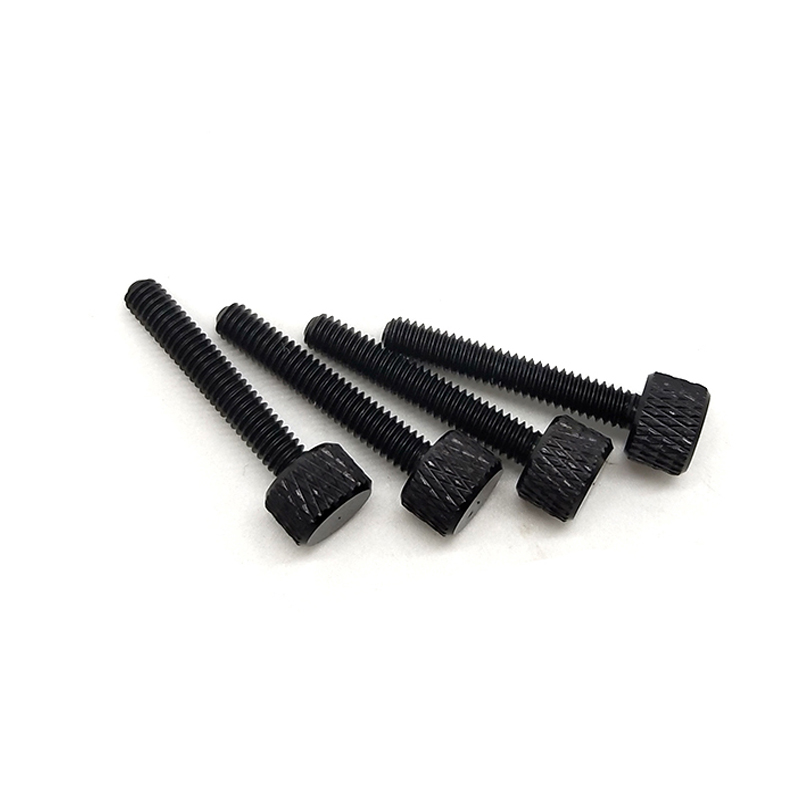 鐵黑色圓形手擰螺絲網格單頭滾花小平頭手扭螺絲釘M2M2.5M3M4M5M6