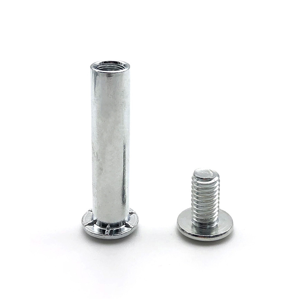 304不銹鋼夾板螺母平頭子母釘對(duì)鎖子母螺絲沉頭子母組合螺絲M8-M10