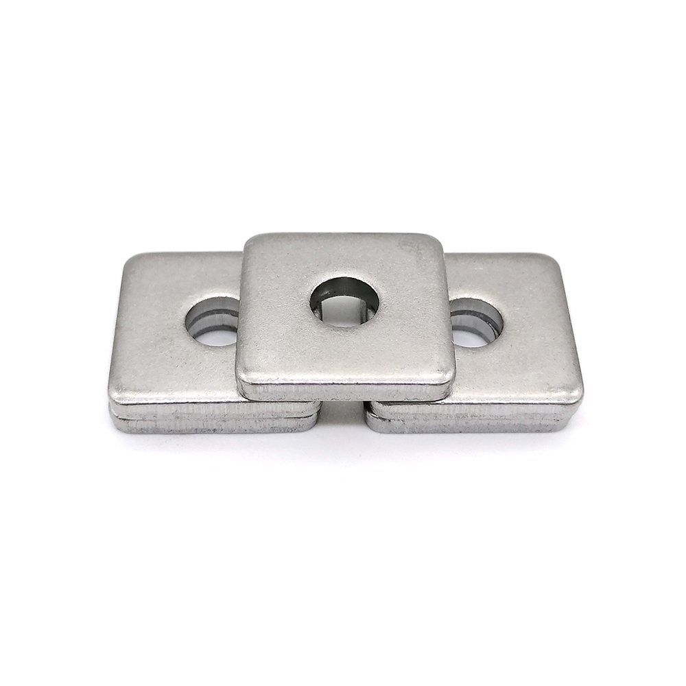 工廠生產鍍鋅方墊加大加厚正方形平墊M6-M14四方墊圈異形墊圈方斜墊圈定制非標墊片