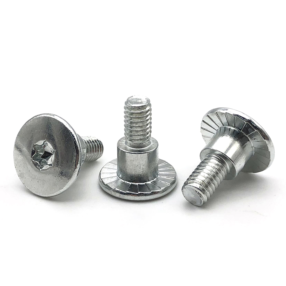 廠家生產梅花螺絲 鍍白鋅臺階螺絲 8.8級防滑螺絲定制非標螺絲